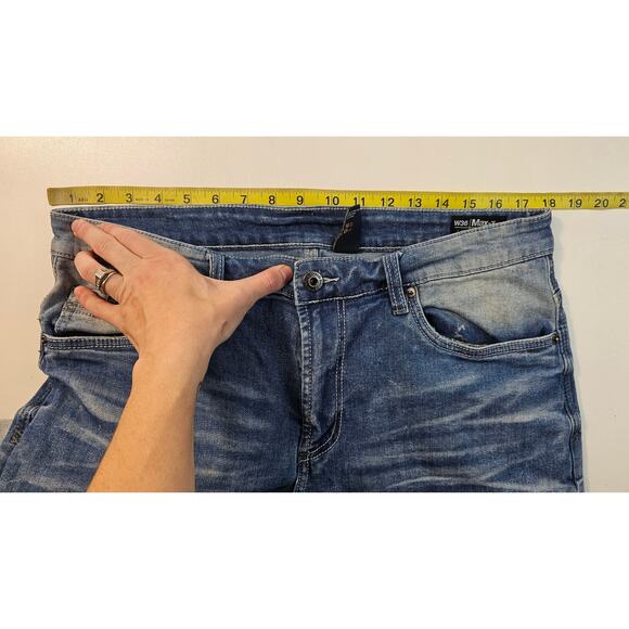 Buffalo D Bitton Max-X Super Skinny Stretch Jeans 36x32 ultra fade thick stitch - Picture 6 of 8